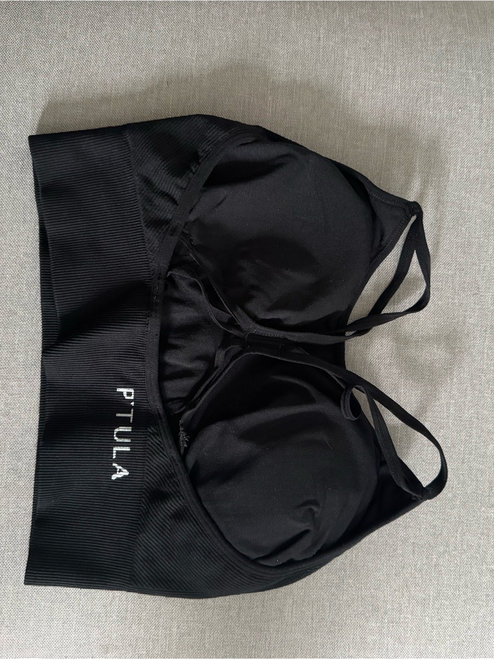 P'tula Black Seamless Longline Sports Bra